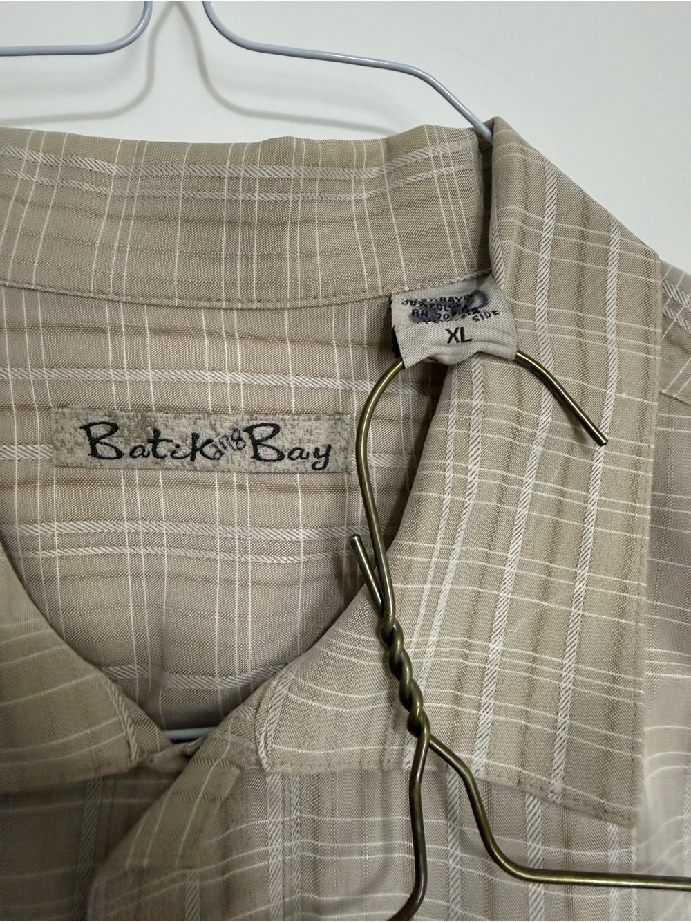 Tan Plaid Short-Sleeve Button-Up Shirt - Picture 2 of 3
